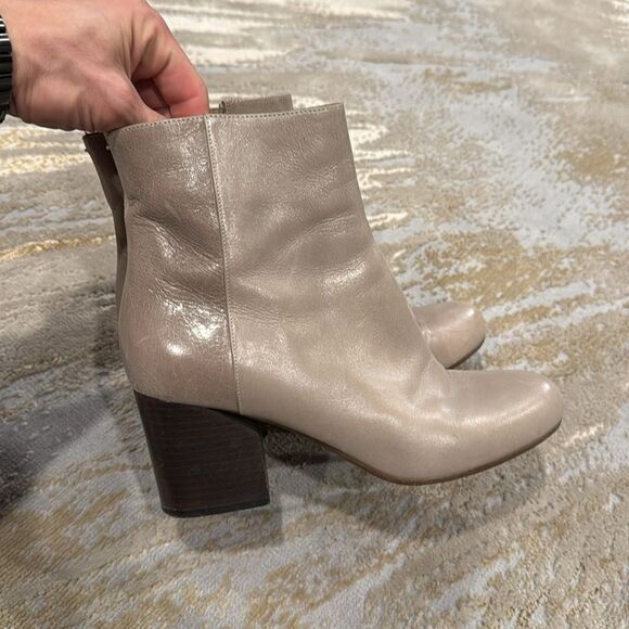 Maison Martin Margiela Women 39 US 8 Zip Boots Booties Low Ankle Grayish tan - Picture 3 of 8